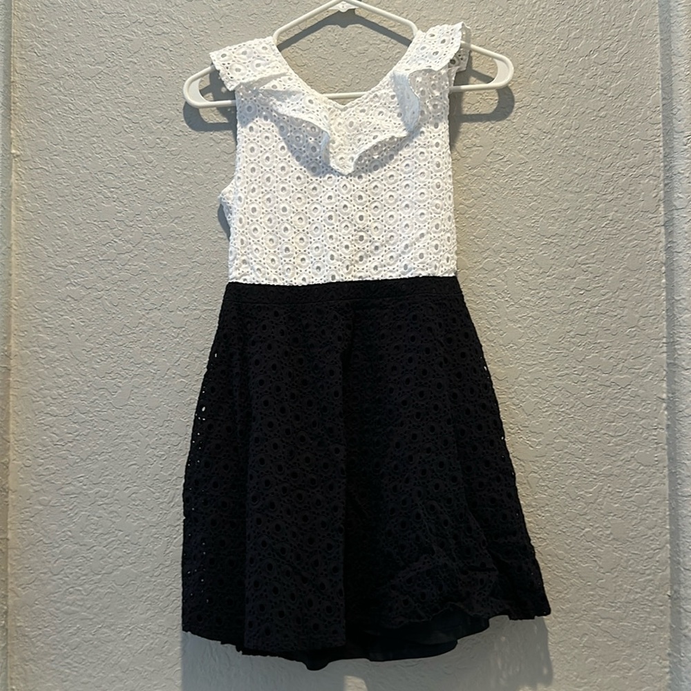 Girls MIA New York -NWT Black and white lace dress. With open back.